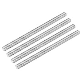 sourcing map Fully Threaded Rod 3/8"-16 UNC Thread Pitch 304 Stainless Steel Right Hand Threaded Rods Bar Studs,5.91 inch 4 Pack