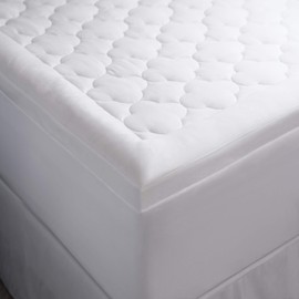 Allied Home Gel Fiber Filled Plush Mattress Topper - Mattress Cover for Feather Bed, 300TC Cotton Hotel Mattress Topper - Down-Alternative Mattress Pad, Full Bed Mattress Topper - 54" x 75" x 2”