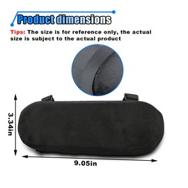 2PCS Car Armrest Cushion, Auto Arm Rest Cover, Soft & Comfortable Chair Arm Pads, Anti-Scratch Car Seat Armrest Cover Protector Pad, Universal Car Armrest Pillow for Most Cars (Black)