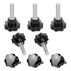 Kacrilidi M8 Star Grip Screws, Pack of 8 M8 x 40 mm Knurled Screw with Handle, Star Head Screw, Star Screw Star Handle, Nut External Thread Clamping Knob, for Machine Tools, Mechanical Devices