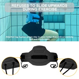 Boosteady Swim Belts for Water Aerobics,Swimming Waist Belt for Adults EVA Foam & Nylon Materials-Black