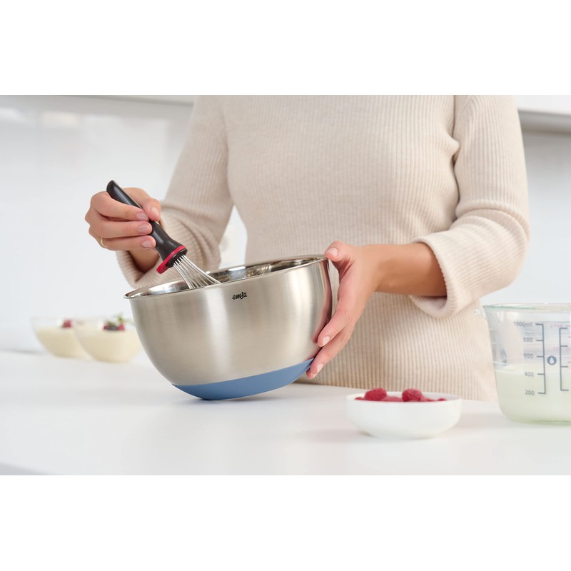 Emsa Prep&Bake Stainless Steel Mixing Bowl 22 cm Non-Slip Base