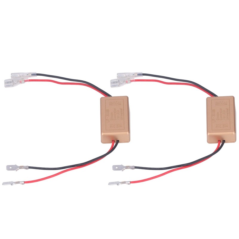2PCS LED Strobe Controller Car Headlight Signal Light Control Flasher