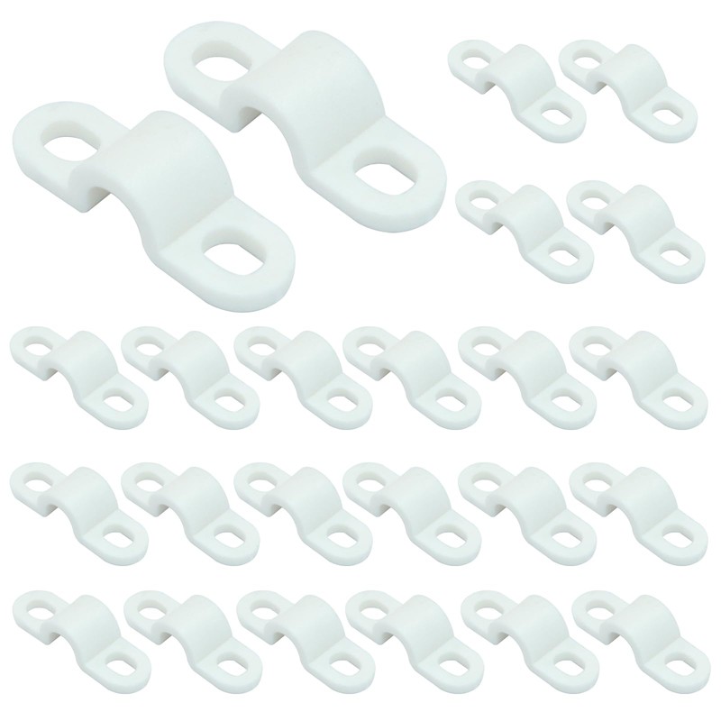 Moicstiy 24 Sets Wire Shelf Loop Clips, White Shelf Clips