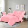 Microfibre Duvet Cover Set, Ultra Soft Bedding, 100% Polyester (Pink,