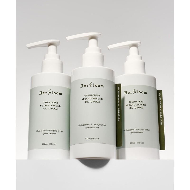 Hubbleoom Hublum Green Clear Vegan Cleansing Oil to Foam