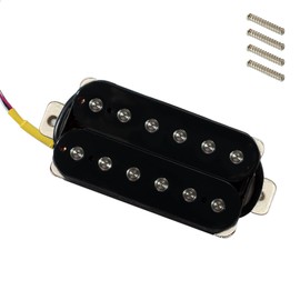 Phrilam Pro HH High output Alnico 5 Features 12 fixed pole-pieces Humbucker Bridge Pickup 16.5K for Electric Guitar, Black