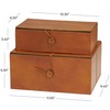 Deco 79 Leather Handmade Decorative Box Storage Decorative Keepsake Boxes