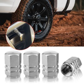 Unbranded 4X Silver Aluminum Metal Wheel / Tire Valve Stem Air Caps Covers for Kia Optima
