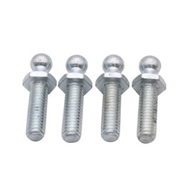 4 pcs/set SHLPDFM Silver 10mm Ball Studs with Hardware 5/16-18 Thread x 1" Long Shank Universal for Auto Boats, Bed Hardware Trucks and various other lift support needs