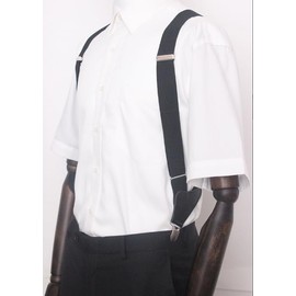 Tnfeeon Braces for Men, Adjustable Elastic Braces in Y-Back Style, Hidden Braces with Side Clips and Strong Metal Clips for Men and Women