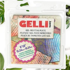 VivoArt 6" X 6" Reusable Gel Printing Plate for Art - Clear Gel Monoprinting Plate for A