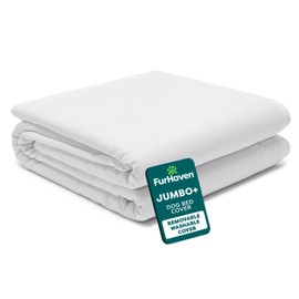 Furhaven Dog Bed Liner Water-Resistant Foam Mattress Protector Cover - White, Jumbo Plus