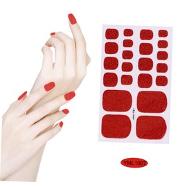 Minkissy 3sets Unique Nail Art Sticker DIY Manicure Decoration Glitter Press-on Decal for Women Ladies 6sheets*3