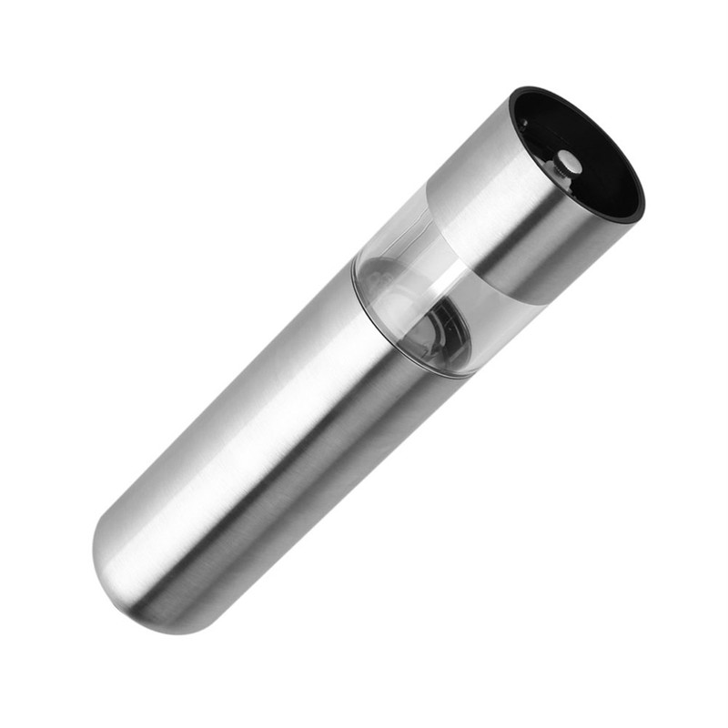 Stainless Steel Electric Kitchen Pepper Grinder Cordless Battery Powered Adjustable