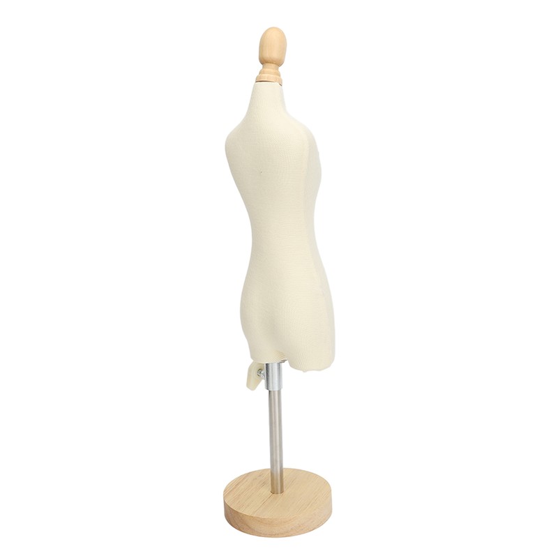 Dress Form Female Mannequin Torso Mini Dress Model with Wooden