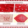 KEWUF 3 Stück bandana damen, bandana rot, halstuch damen, kopftuch