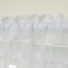 VOGOL White Rod Pocket Sheer Valance, Solid Window Treatment Kitchen