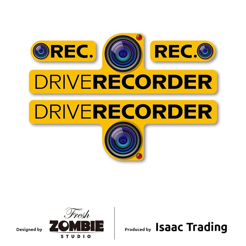 Isaac Trading Dash Cam Recording Sticker Sticker Sticker Waterproof Weatherproof