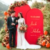 Red Arch Backdrop Covers - 7.2FT, 6FT Spandex Fitted Wedding
