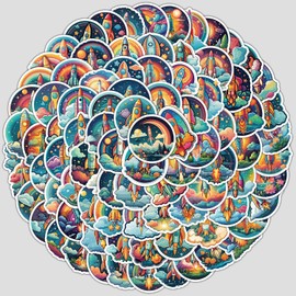 100 PCS Rocket Stickers for Water Bottle|Outer Space Vinyl Waterproof Sticker for Water Bottle Laptop Skateboard Phone Car Decals Gifts for Kids Teens Adults for Party Favors Supplies Decor