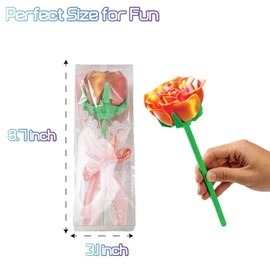 22 Network 3D Printed Rose Flower with Movable Stem and Petals, 3D Printed Toys, Desktop Toys or Stuff, Floral Display for Home Decro, Christmas, Easter, Valentine's Day and Romantic Gift