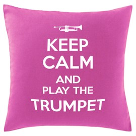 Hippowarehouse Keep Calm and Play the Trumpet Printed bedroom accessory cushion cover case 41x41cm