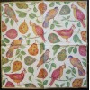TWO Individual Napkins Birds Pears Ivory Cocktail for Decoupage (121