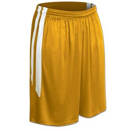 Champro Unisex-Youth Dri Gear Muscle Basketball Shorts, Gold, White, Youth Large