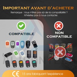 1 x AAM0085 - 4 Channel Gate Remote Control with Rotating Secret Code - Transmission Frequency 433.92MHz