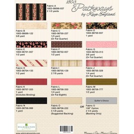 Quilt Kit – Pathways by Kaye England – 66 inch X 80.5 inch Floral Twin Sized Quilt Plus 32 inch X 26 inch Pillow Sham – Top and Binding