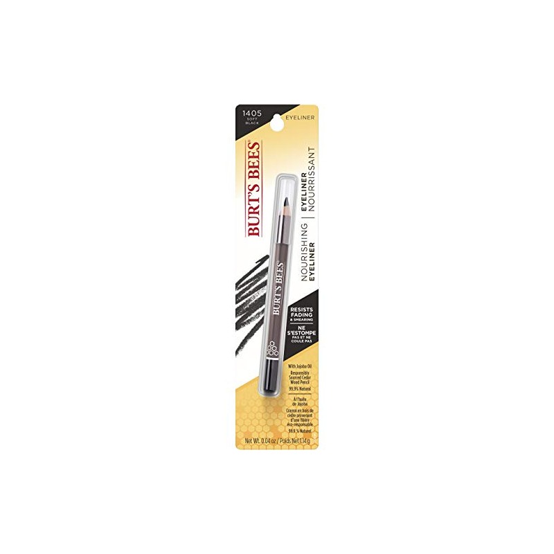 Burt's Bees Nourishing Eyeliner, Soft Black, 0.04 Ounce