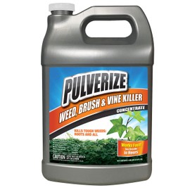 Pulverize Weed Brush and Vine Killer, Fast Acting, Non-Staining, Safe for People and Pets, All Year Round, Herbicide for Poison Ivy, Vines, and Weeds, Concentrate - 1 Gallon