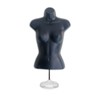 Black Female Hollow Back Mannequin Torso Set w/ Acrylic Stand