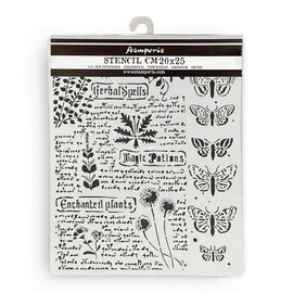 Stamperia - Thick Stencils for Scrapbooking, Albums, Card Making, Bullet Journalling and More, Flexible Material, Easy to Clean, Perfect for Hobbies, Crafts, and Gifting (Fortune Botanic)