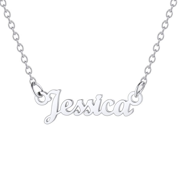 U7 Custom Necklace Jessica Name Pendant Necklaces For Women Girls
