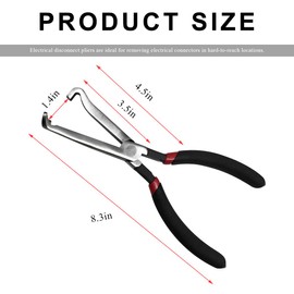 JUSTTOP Electrical Disconnect Pliers, 37960 Automotive Fuel Line Petrol Clip Pipe Pliers Electrical Tool, Spark Plug Disassembly Pliers Electrical Pliers for Push Tab Style Plugs