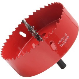 Aracombie 4-5/16 Inch / 110mm Hole Saw for Wood, 1.2 Inch Cutting Depth HSS BI-Metal Hole Cutter Drill Bit with Arbor, Round Hole Saw for Cornhole Boards Plastic Drywall Soft Metal