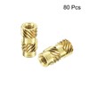 QUARKZMAN Knurled Insert Nuts, 80 Pieces M3 x 10 mm