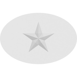 Ekena Millwork ROSP070X048X100DAL06 Standard Dalton Star Rosette With Square Edge, 7"W x 4 3/4"H x 1"P