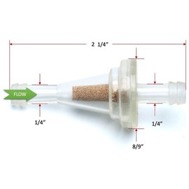 YOUNGDING Fuel Filter, Gasoline Filter, Fuel Filter, General Purpose Fuel Filter, Metal Fiber, Motorcycle, Automobile, Mower Maintenance, Pure Copper Core, Compatible with 0.2 inch (6 mm) Hose Inner