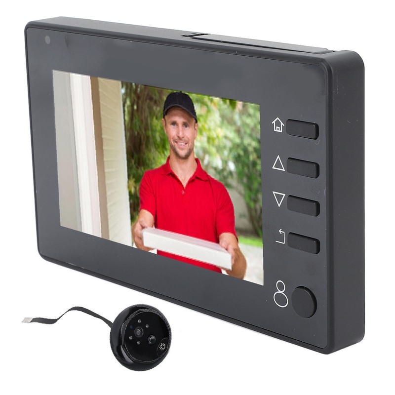 720P Peephole Viewer Door Camera 4.3 Inch Screen 145 Wide