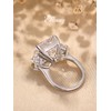Effinny 10ct Luxurious Crushed Ice Radiant Cut Three Stone Engagement