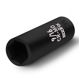 EGOFIX 3/8" Drive Deep Impact Socket, 9/16 Inch SAE Socket, CR-MO 6 Point for Easy Removal of Axle Nut