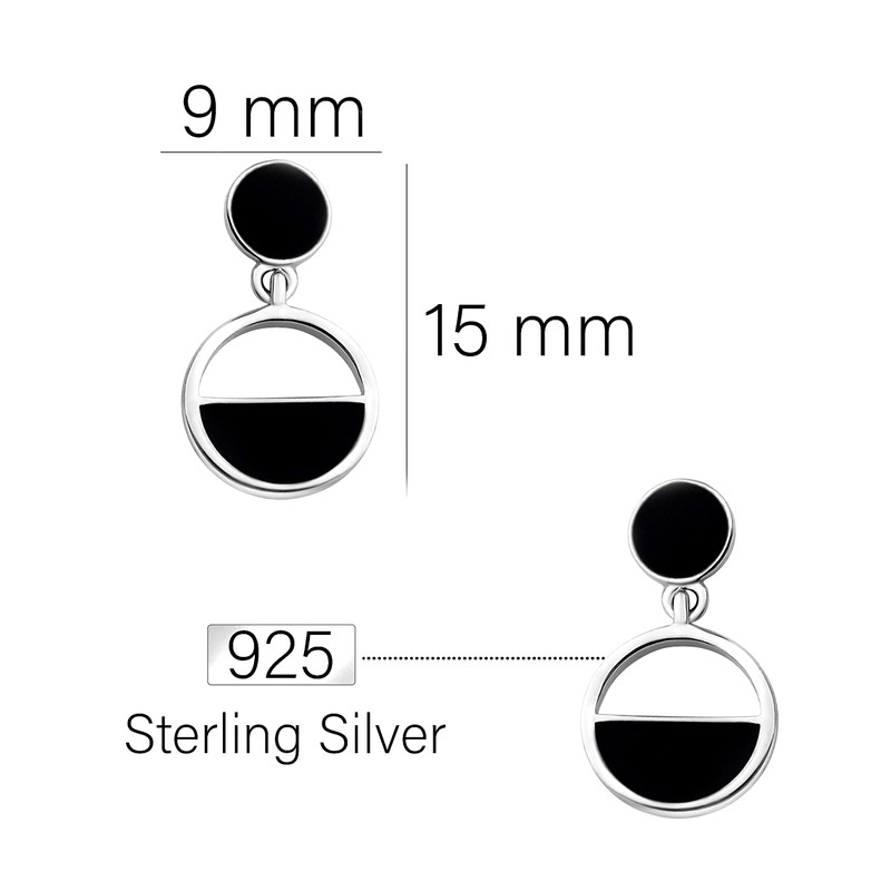 SOFIA MILANI - Women's Earrings 925 Silver - Circle Earrings