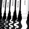 TECADA 5 White Paint Pens, 5 Different Tips Acrylic Paint