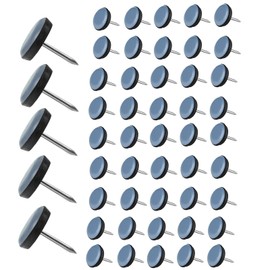 DAGORD Pack of 50 Teflon Furniture Glides with Nail 19 mm Furniture Glides Round Teflon Glides PTFE Chair Glides Teflon with Nail Furniture Glides for Heavy Furniture Chairs Tiled
