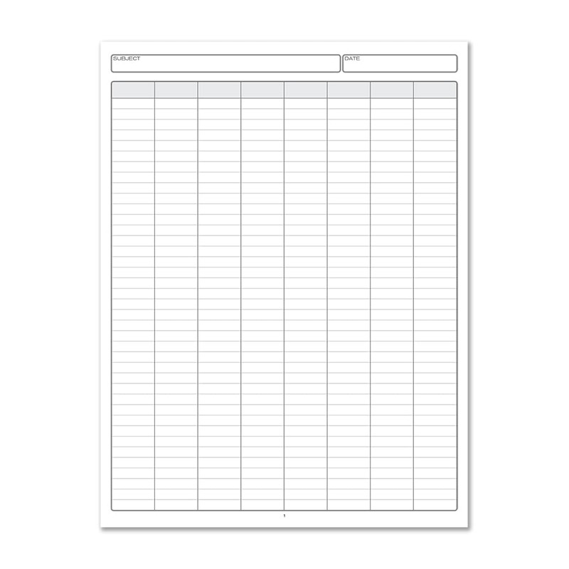 BookFactory 8 Column Book Hardbound Columnar Notebook (Eight Columns Columnar