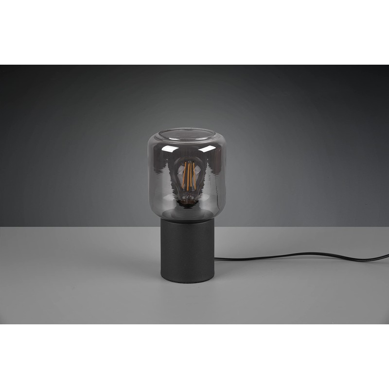 Reality Leuchten Nico R50591032 Table Lamp Metal Black Matt Glass