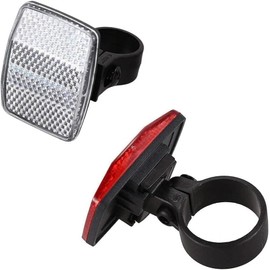 Gammaeon 2PCS Bike Reflectors, 2025 Upgraded Bicycle Reflectors Bicycle Cycling Light Reflector, Rear Front for Handlebars Saddle Bar 30.4mm Reflectors Lights and Reflectors Cycling